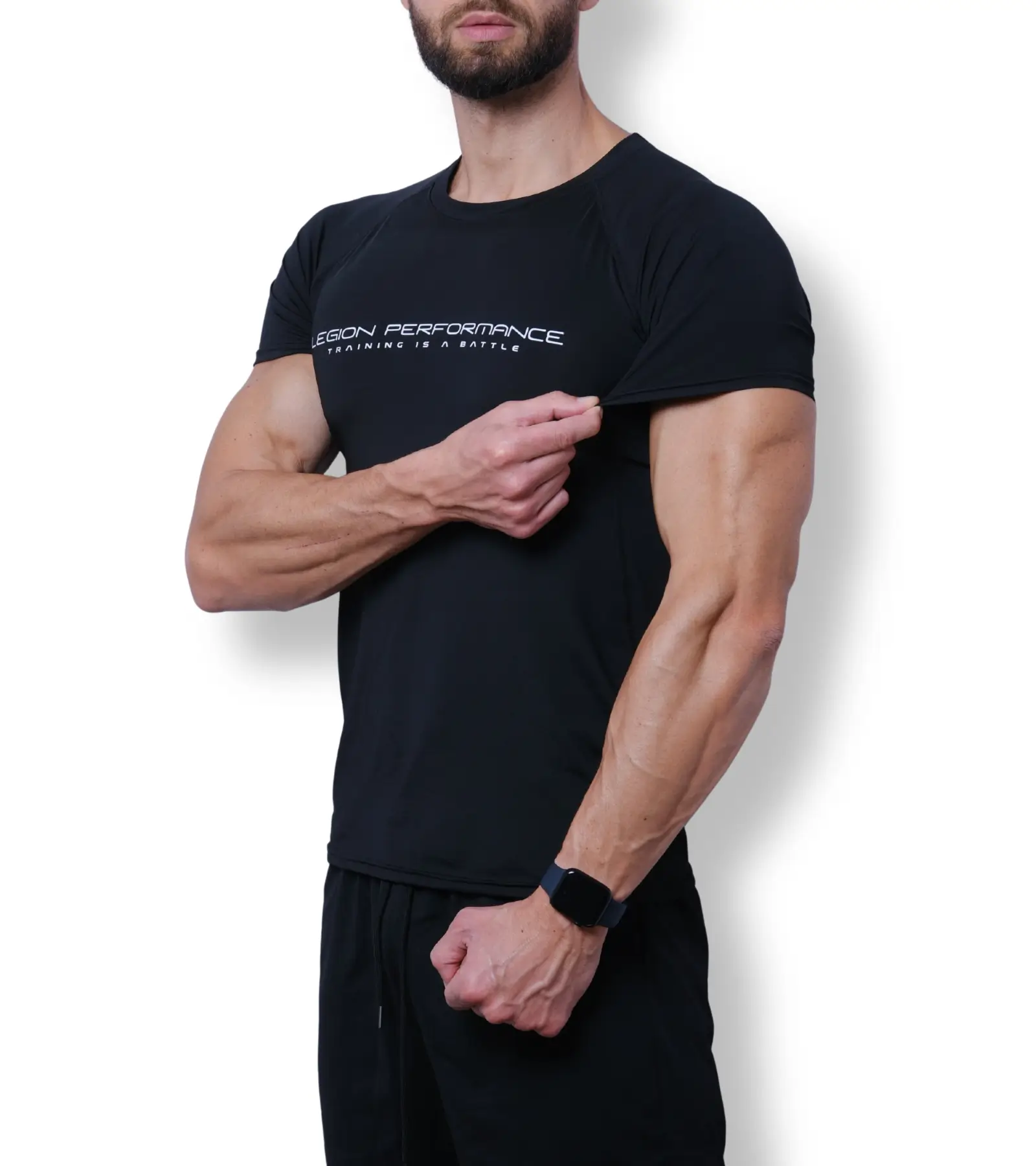 MAGLIETTA TRAINING COMPRESSION BASIC NERA Fianco