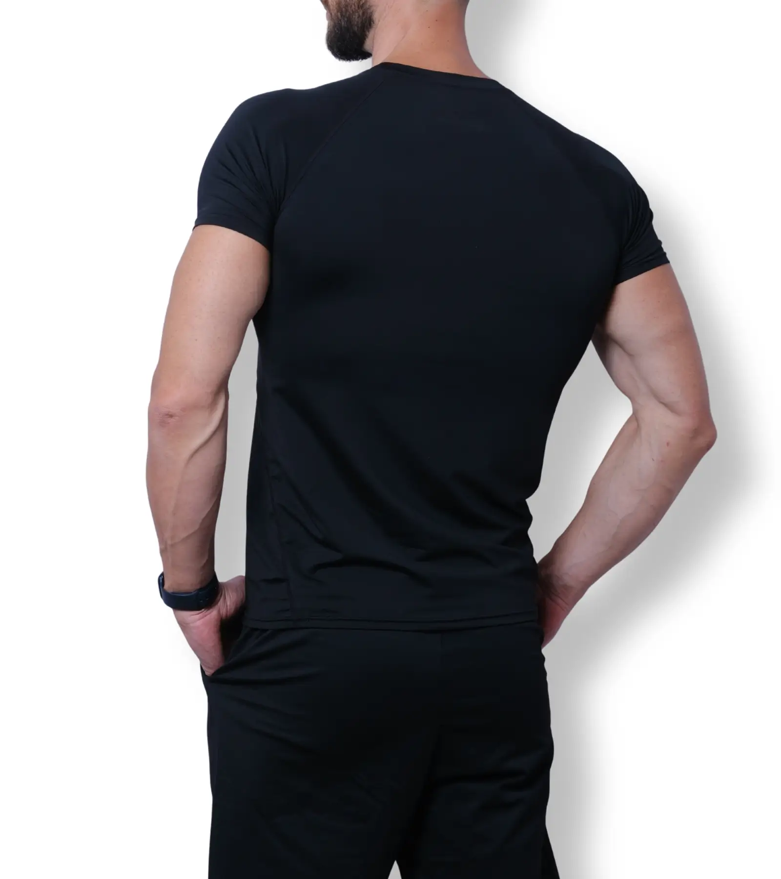 MAGLIETTA TRAINING COMPRESSION BASIC NERA Retro