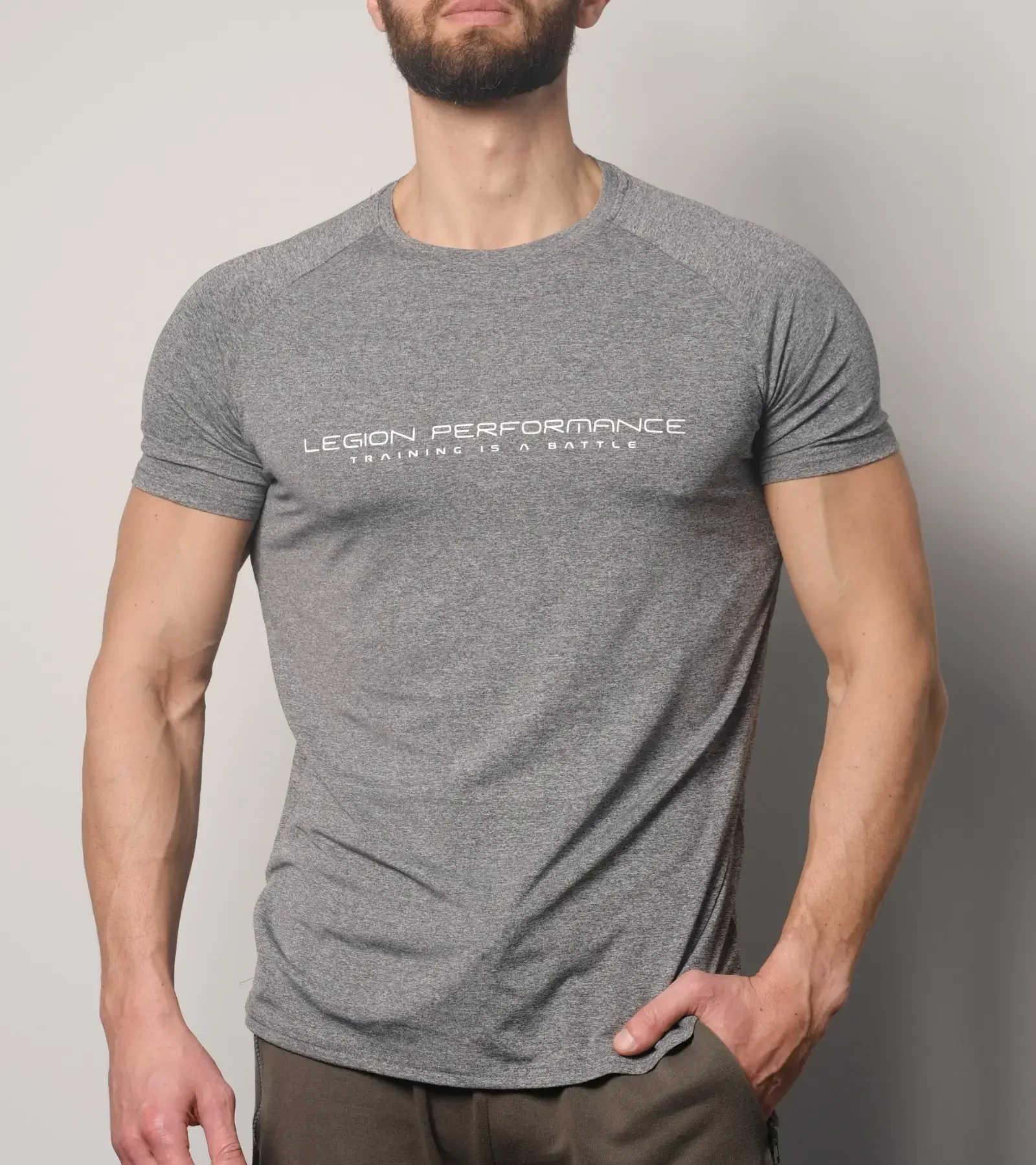 Maglietta Uomo Life With A Great Beard - Grigio Sportivo XL - 100% Cotone Organico - Stampa Vintage - Regular Fit