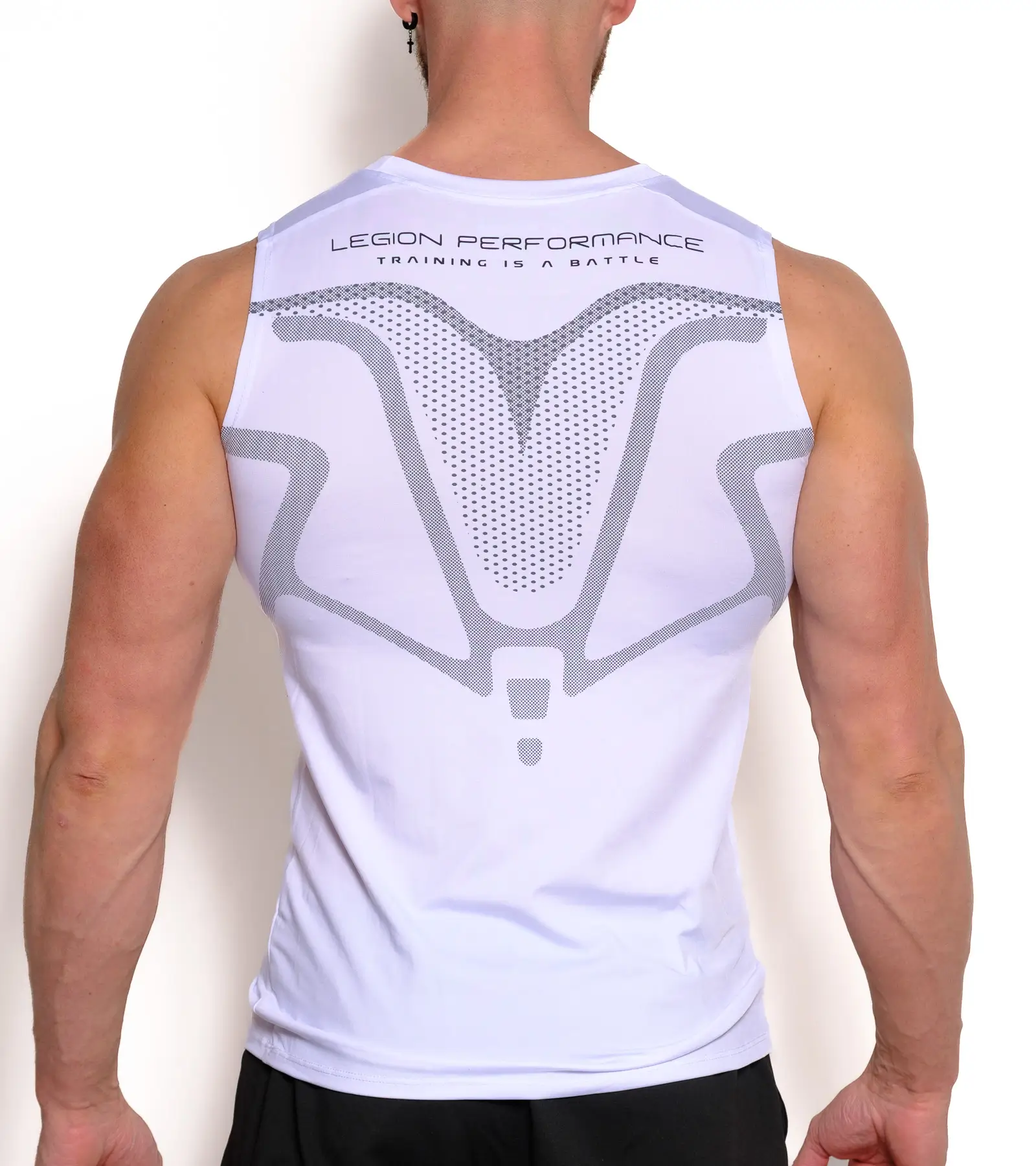 CANOTTIERA ARMOR COMPRESSION BIANCA RETRO