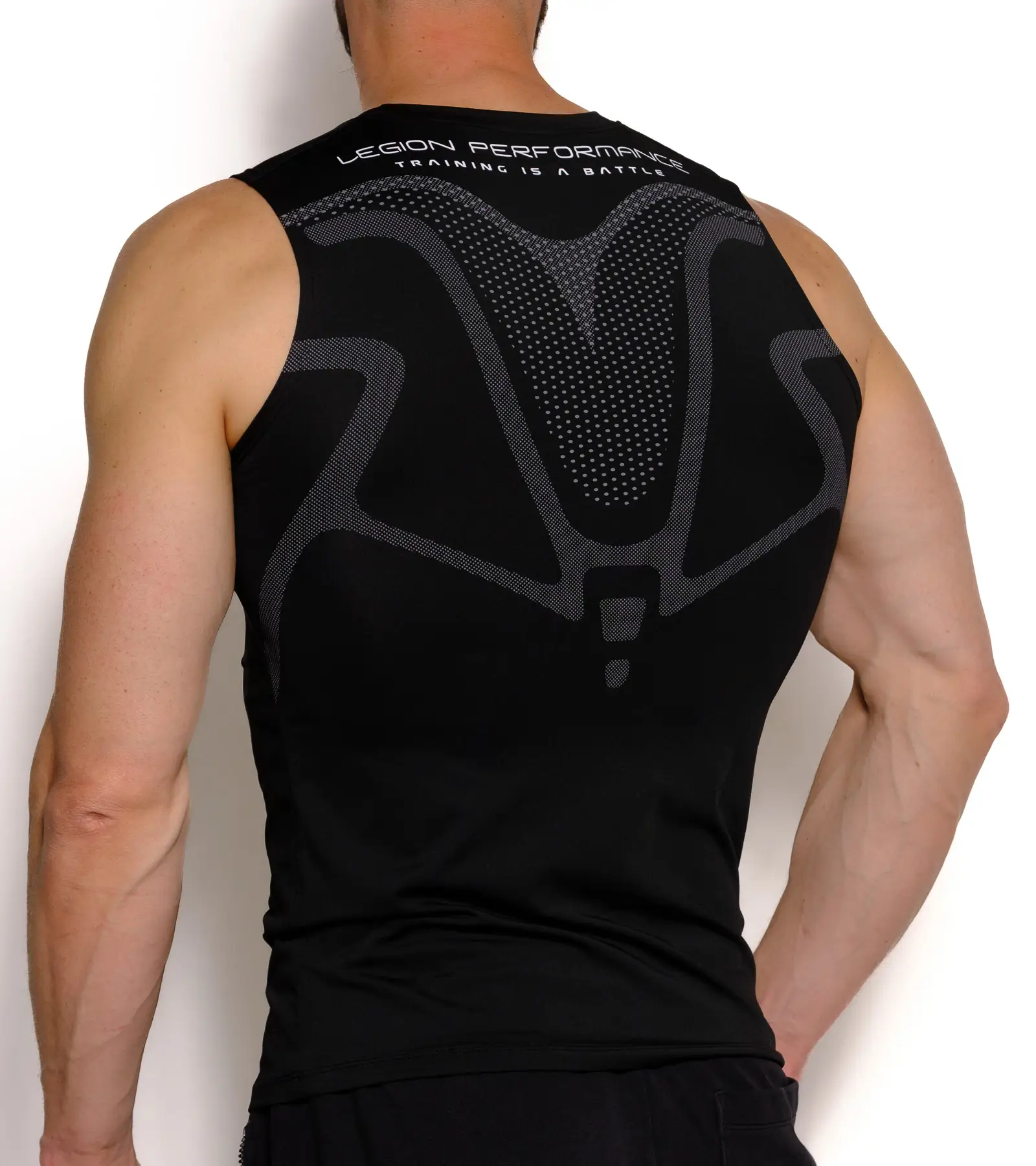 CANOTTIERA ARMOR COMPRESSION NERA RETRO